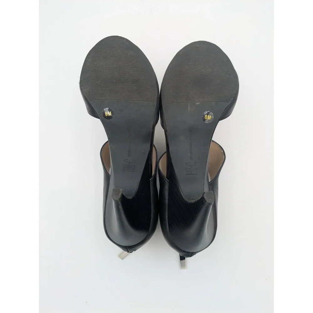 INC International Concepts Heels Size 8M Black Peep Toe Back Zip Stiletto Shoes